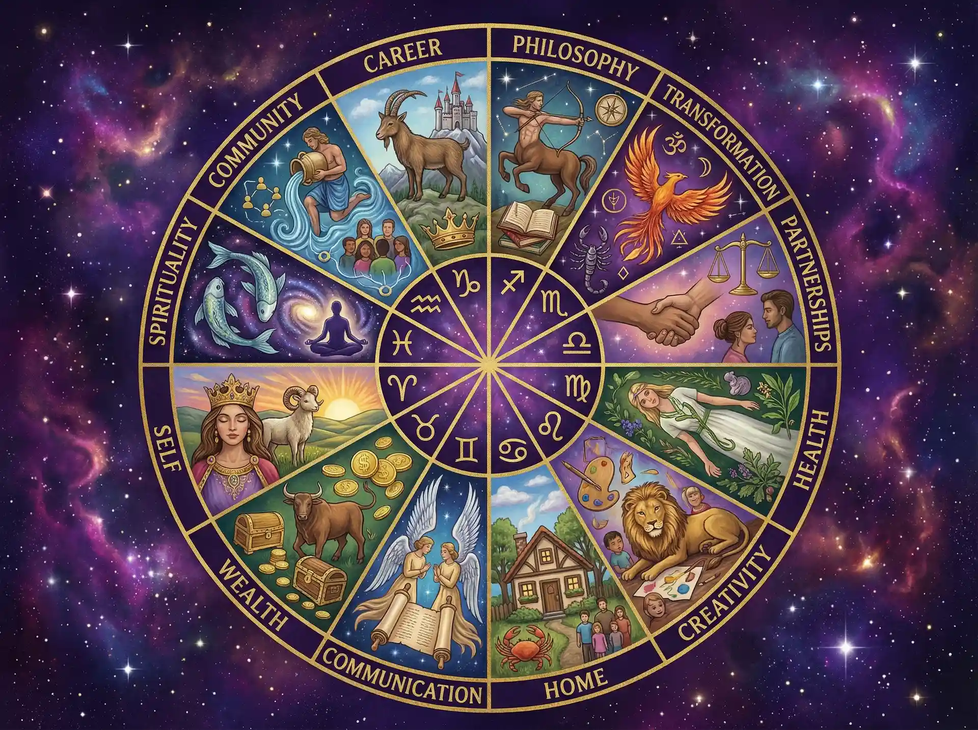 十二宫位 - 今日吃瓜 | 星盘宫位解读